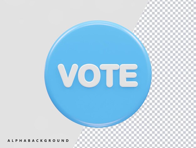 PSD vote icon illustration 3d rendering