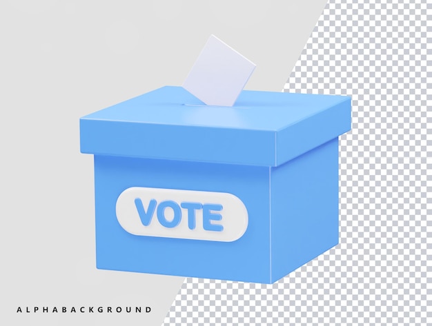 PSD vote icon illustration 3d rendering