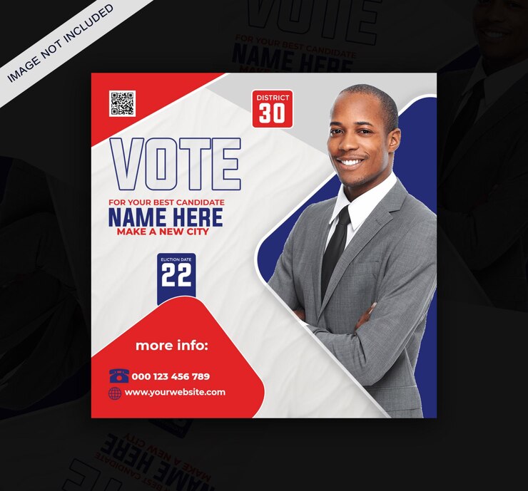 PSD vote social media design template