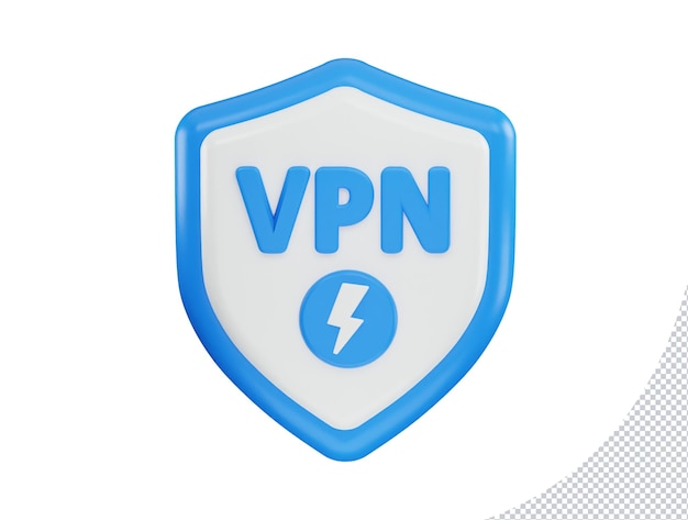 PSD vpn-pictogram 3d-rendering vectorillustratie