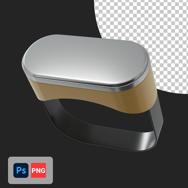 PSD vr headset bottom view 3d icon