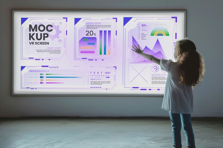 PSD vr screens mockup
