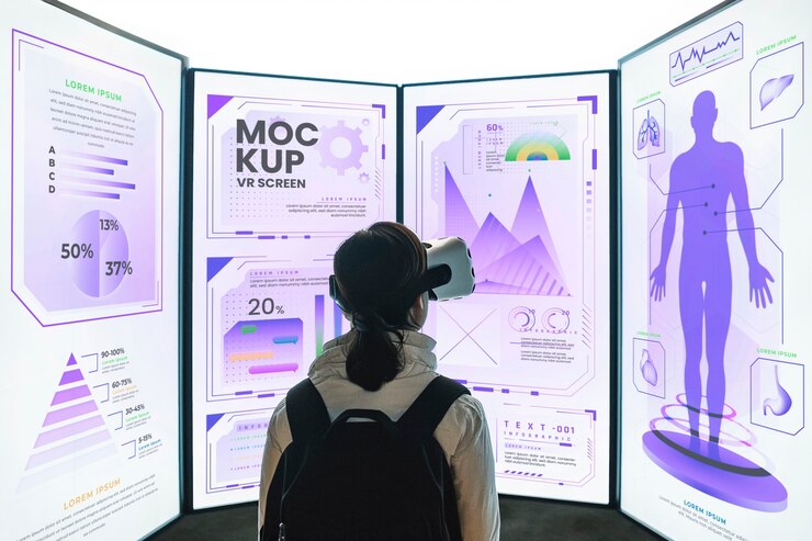 PSD vr screens mockup
