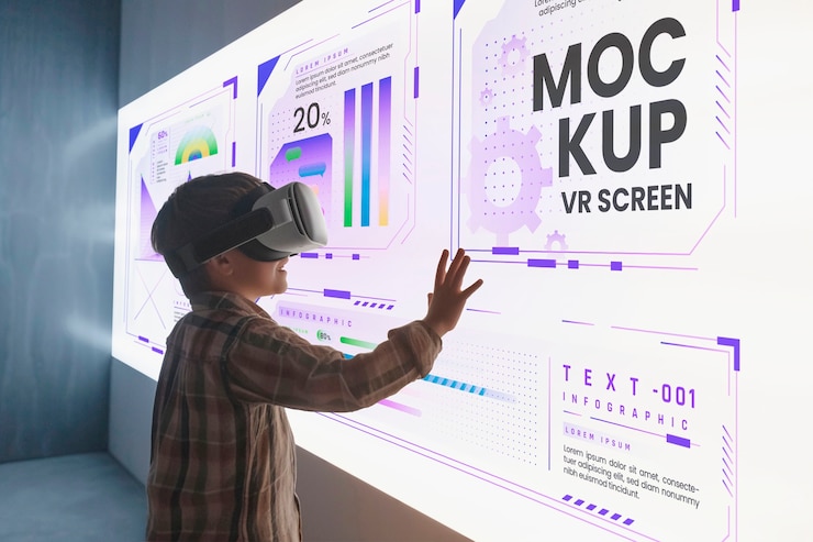 PSD vr screens mockup