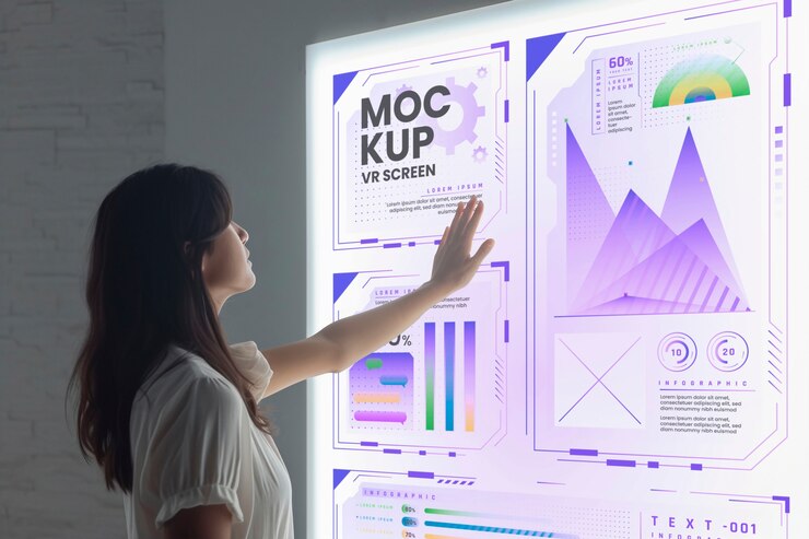 PSD vr screens mockup