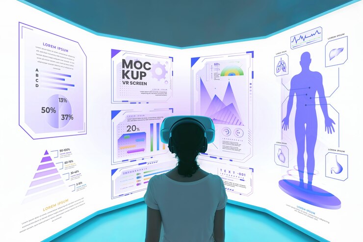 PSD vr screens mockup