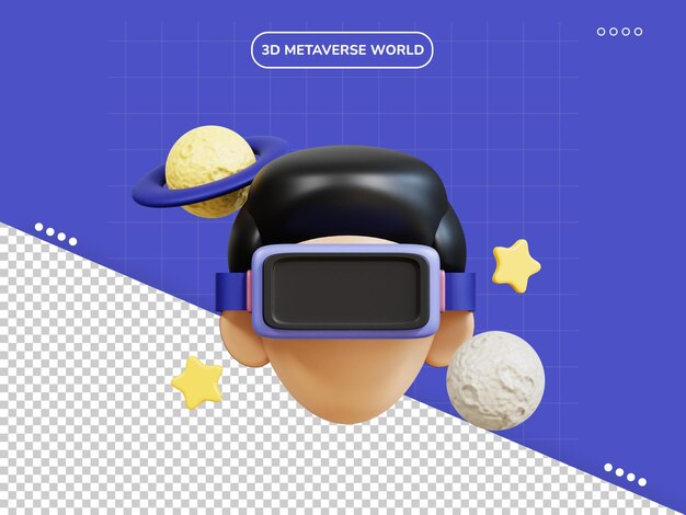 PSD vr 사용자 3d 아이콘