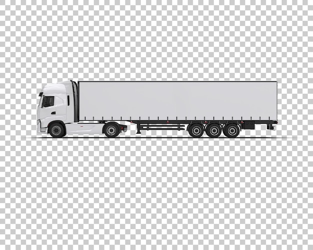 PSD vrachtwagen geïsoleerd op de achtergrond 3d-rendering illustratie