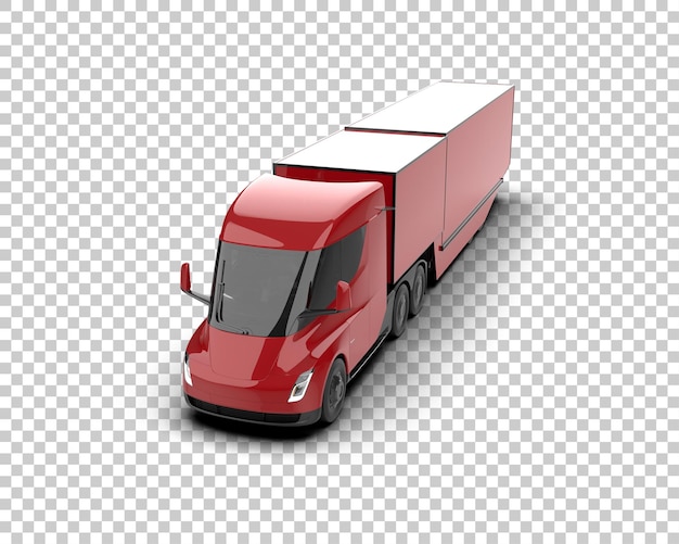 PSD vrachtwagen geïsoleerd op de achtergrond 3d-rendering illustratie