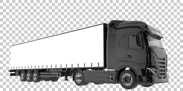 PSD vrachtwagen op transparante achtergrond. 3d-rendering - illustratie