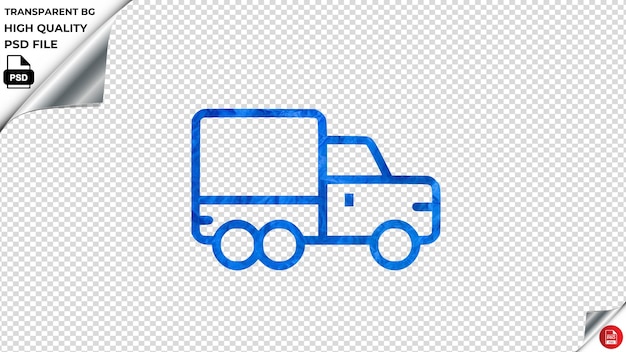 PSD vrachtwagen r2 blauw papier psd transparent