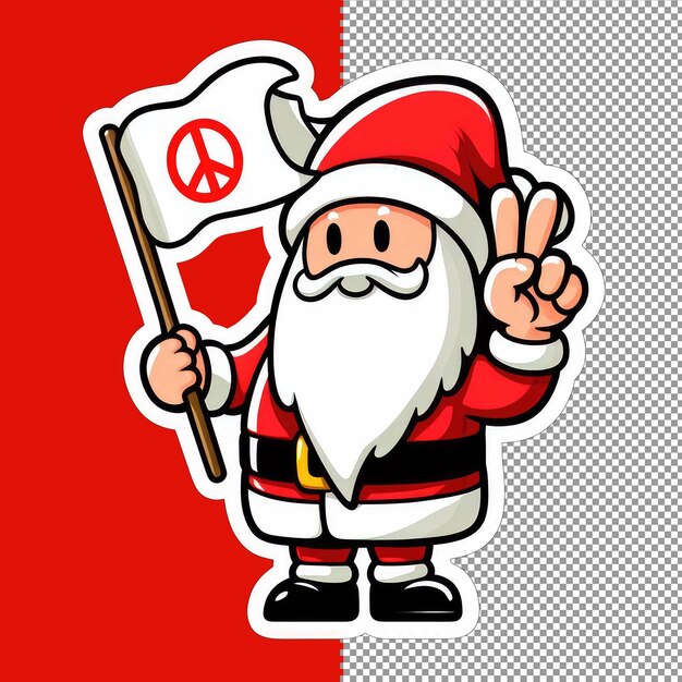 Vreugdevolle kerstman sticker sticker