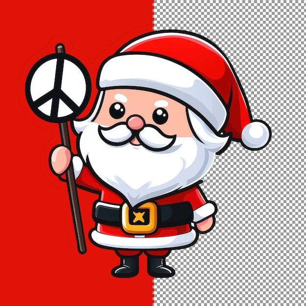 PSD vreugdevolle kerstman sticker sticker