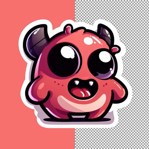 PSD vriendelijke monster frenzy sticker