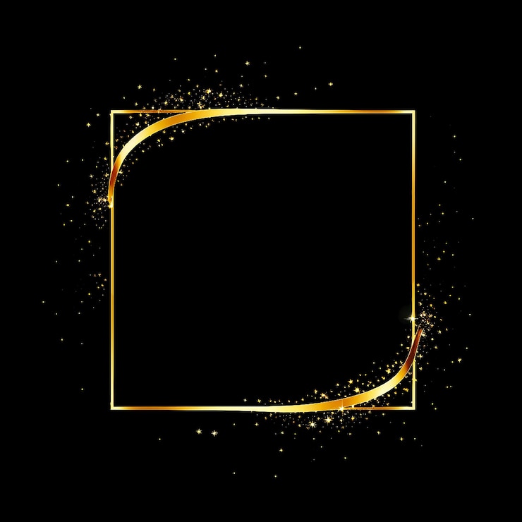 PSD vrije vector elegante gouden sprankelende frame achtergrond