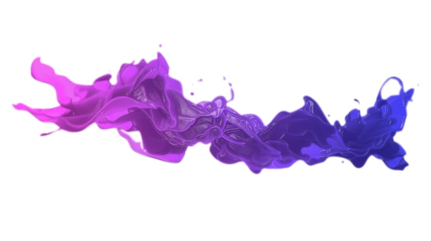 vrije verf stroke kleur op witte achtergrond