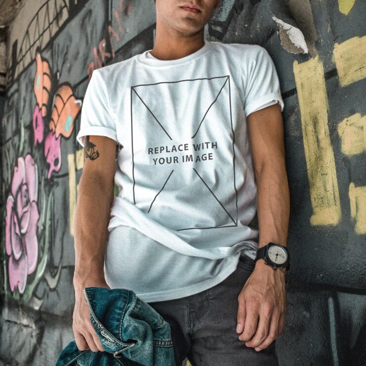 PSD vrijetijdskleding sjabloon tshirt mockup