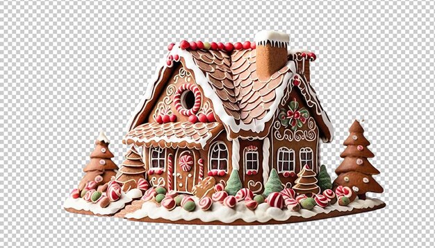 PSD vrolijk kerstfeest decoratie dingen hoed peperkoek huis sok en zak