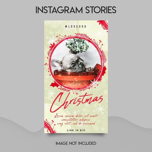 Vrolijk kerstfeest Instagram-verhalen sjabloon