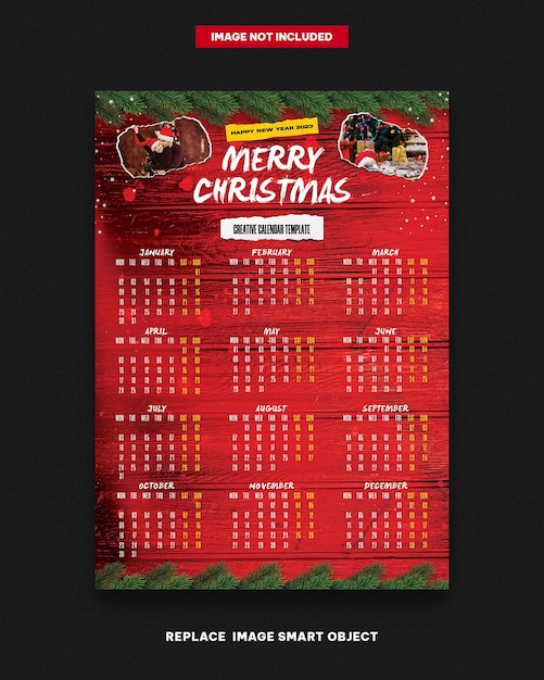 PSD vrolijk kerstkalender