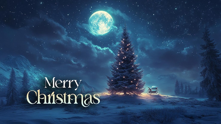 PSD vrolijke kerstbanner of poster voor sociale media