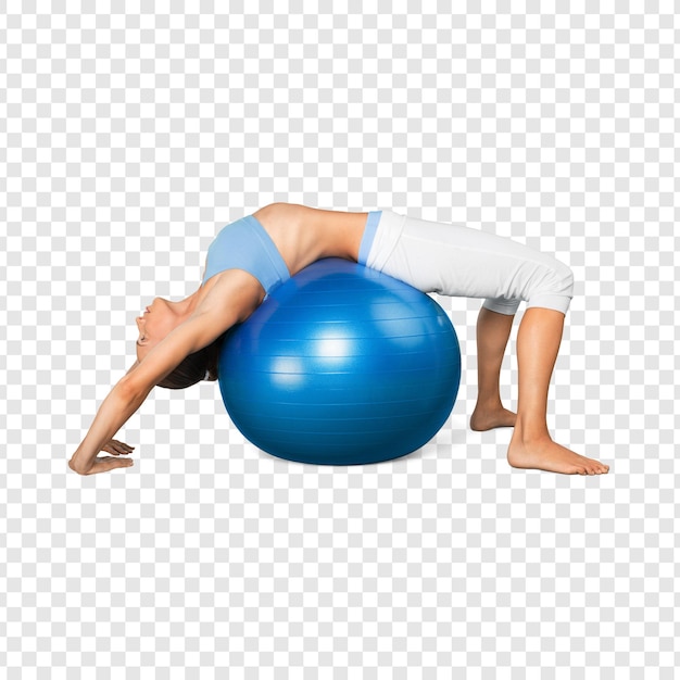 Vrouw die yoga beoefent