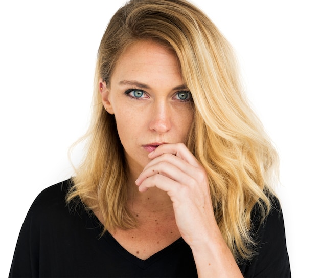 PSD vrouw poseren studio portret concept