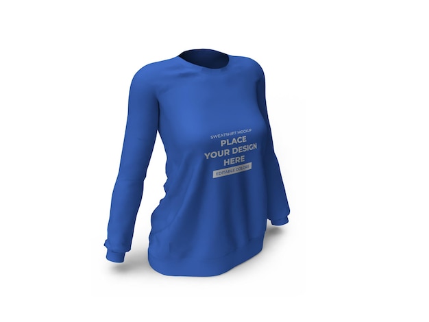 Vrouw sweatshirt mockup sjabloon geïsoleerd