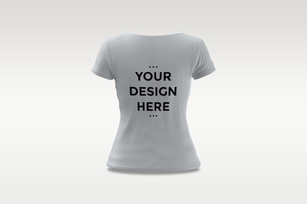 PSD vrouw t-shirt mockup geïsoleerd