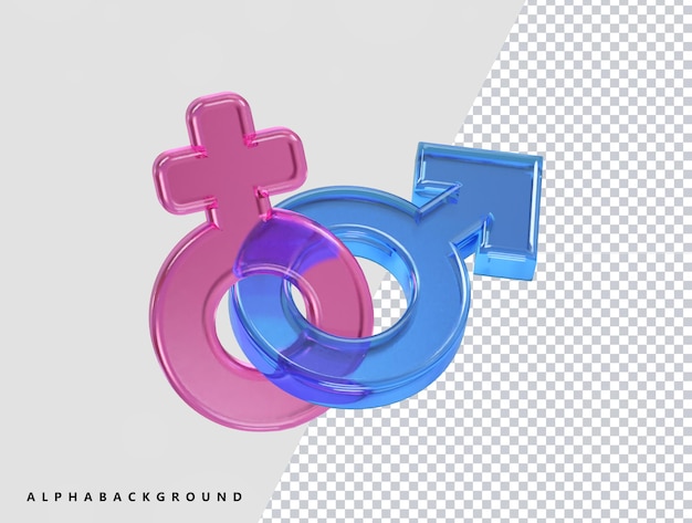 PSD vrouwelijke pictogram 3d-rendering element vector