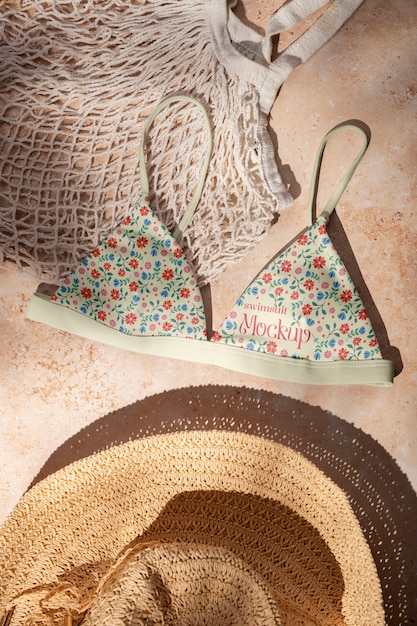 Vrouwen badpak mockup ontwerp