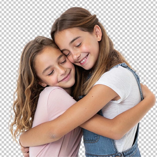 Vrouwen die elkaar knuffelen.