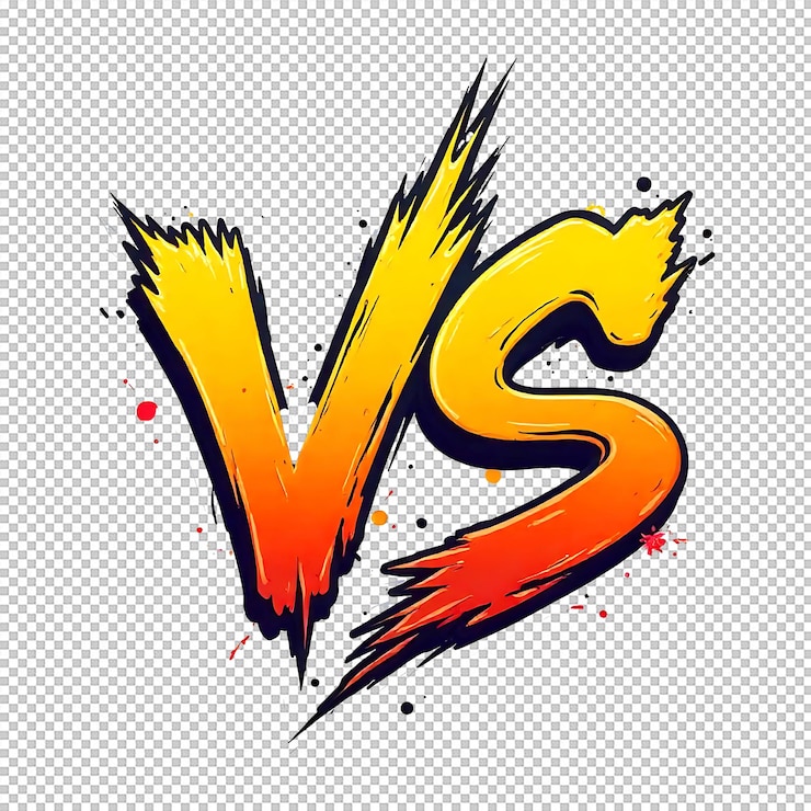 PSD vs litery pomarańczowe i żółte ciosy pędzla graffiti styl typografia czarna linia pionowa
