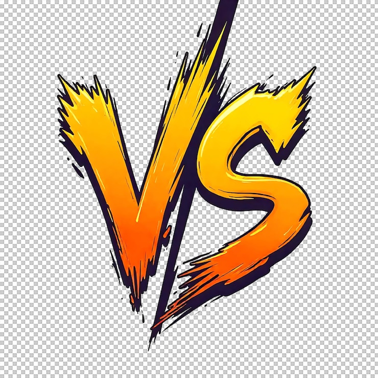 PSD vs litery pomarańczowe i żółte ciosy pędzla graffiti styl typografia czarna linia pionowa