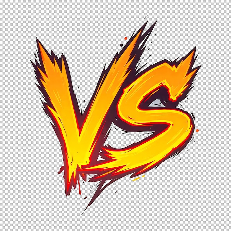 PSD vs litery pomarańczowe i żółte ciosy pędzla graffiti styl typografia czarna linia pionowa