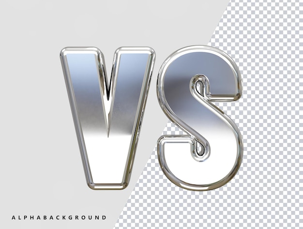 PSD vs tekst 3d rendering illustratie-element