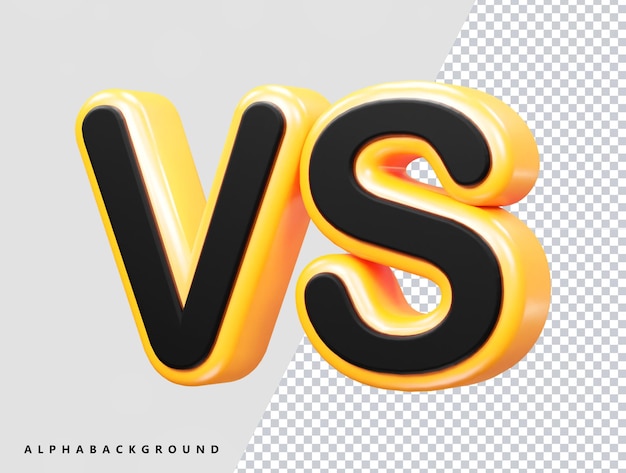 PSD vs text 3d rendering illustration element