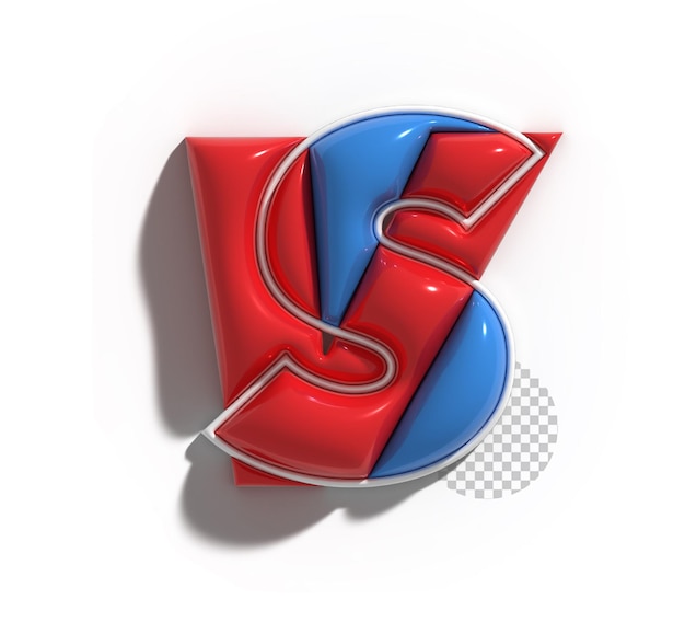 Vs versus sign 3d render letter company logo