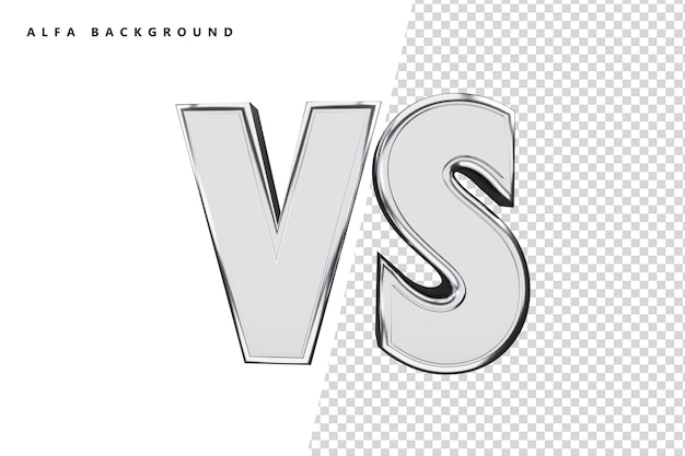 PSD vs zilver lettertype met 3d-rendering