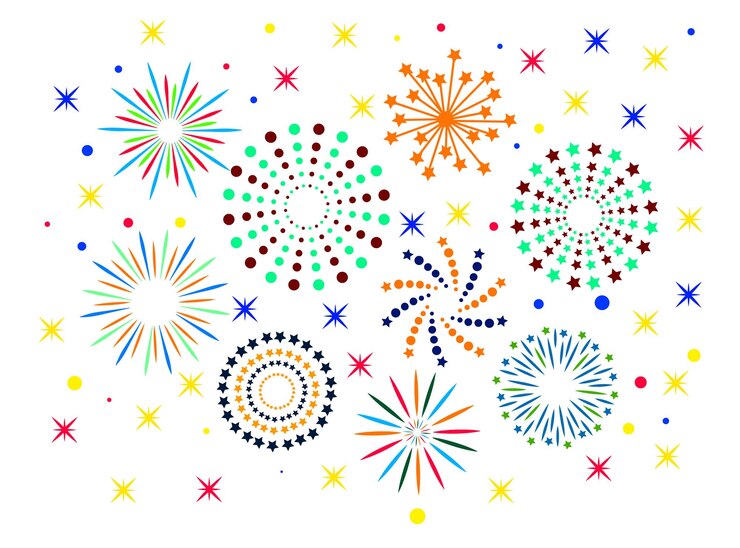 PSD vuurwerk png