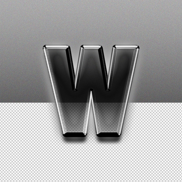 W Letter text effect