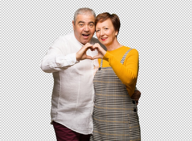 W średnim wieku para świętuje valentines dzień