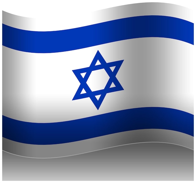 PSD waai de vlag van israël 3d