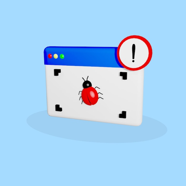 waarschuwing virus dame bug op website