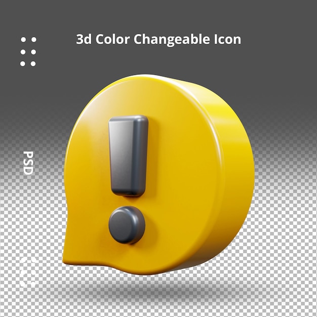 Waarschuwing waarschuwingsbord ui icon 3d gevaar teken icon
