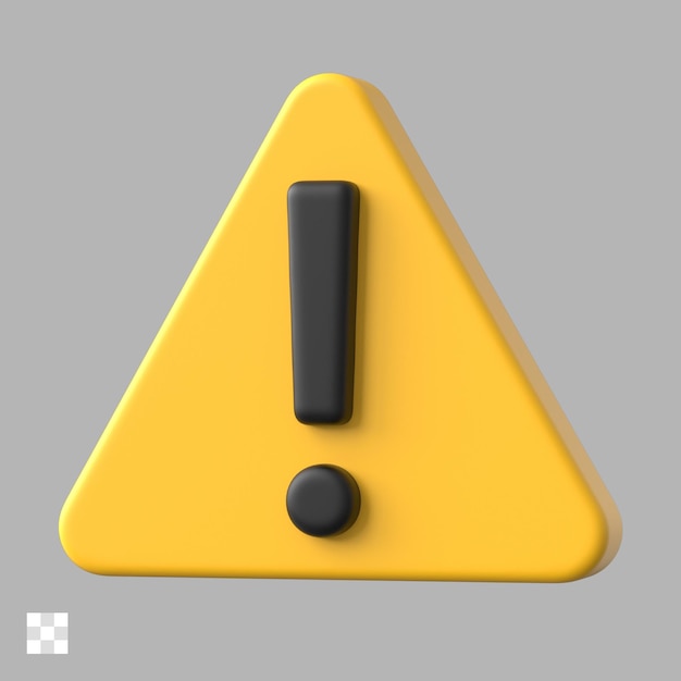 Waarschuwingssymbool 3d-pictogram
