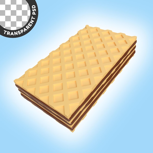 Wafer 3d-illustratiepictogram