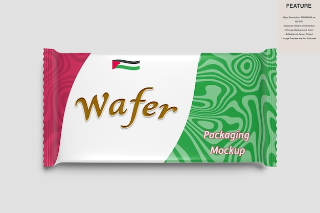 PSD wafer packaging mockup