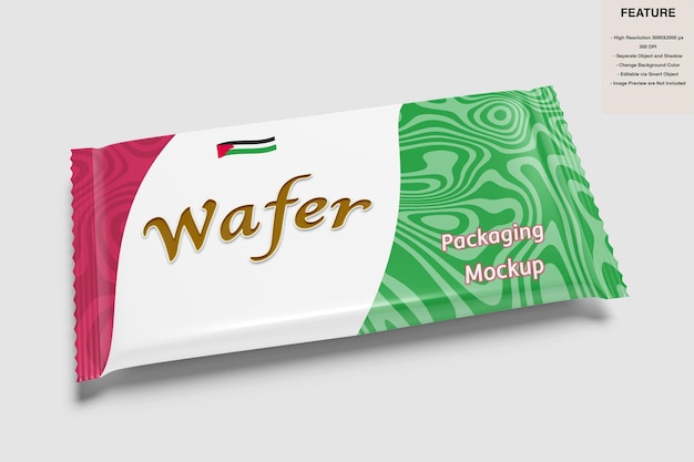 Mockup confezione wafer