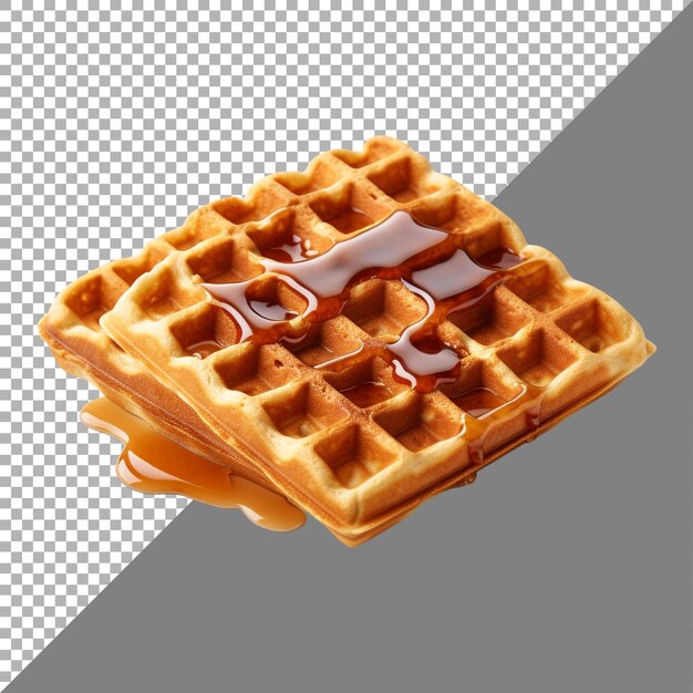 PSD waffle against transparent background ai generated